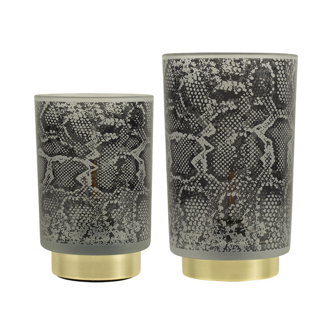 Mars & More led tafellamp slang grijs 20cm 3V  (excl. 2xAAA)*