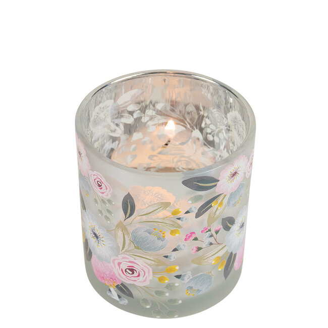 Mars & More Theelichthouder wilde bloemen roos small 8cm