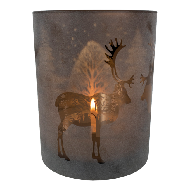 Mars & More Theelichthouder Rendier brons large 18cm