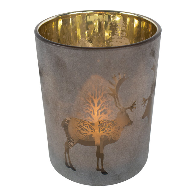 Mars & More Theelichthouder Rendier brons large 18cm