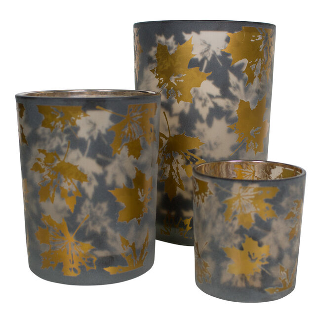 Mars & More Theelichthouder herfst bladeren large 18cm