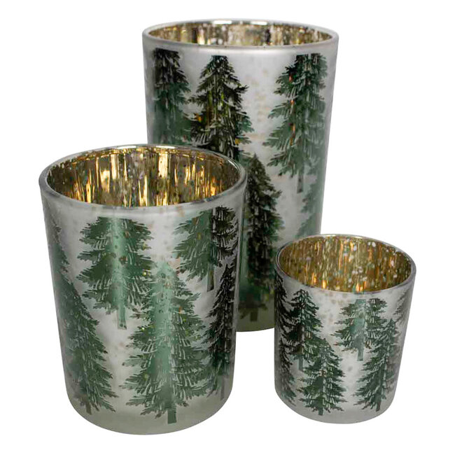 Mars & More Theelichthouder herfst dennenboom medium 12cm*