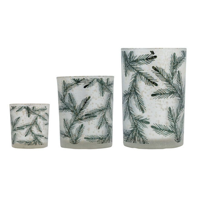 Mars & More Theelichthouder herfst dennentak large 18cm