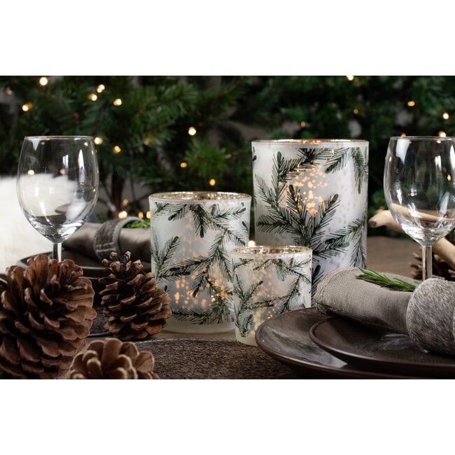 Mars & More Theelichthouder herfst dennentak large 18cm