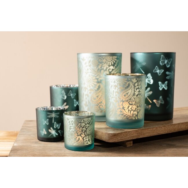 Mars & More Theelichthouder insecten petrol large 18cm*