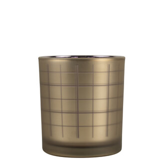 Mars & More Theelichthouder blok goud paars small 8cm*