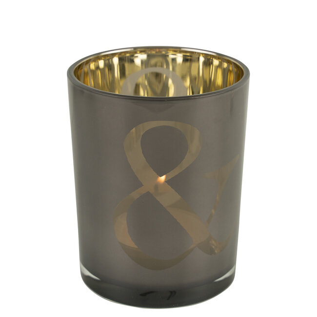 Mars & More Theelichthouder & taupe medium 12cm