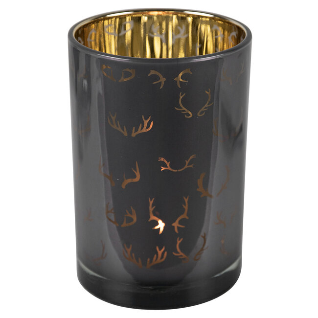 Mars & More Theelichthouder silhouette gewei large 18cm