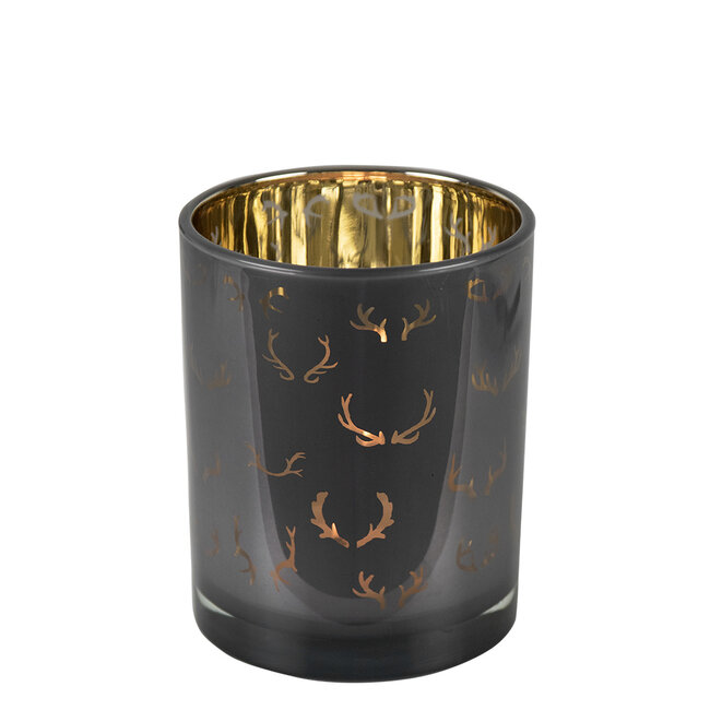 Mars & More Theelichthouder silhouette gewei medium 12cm