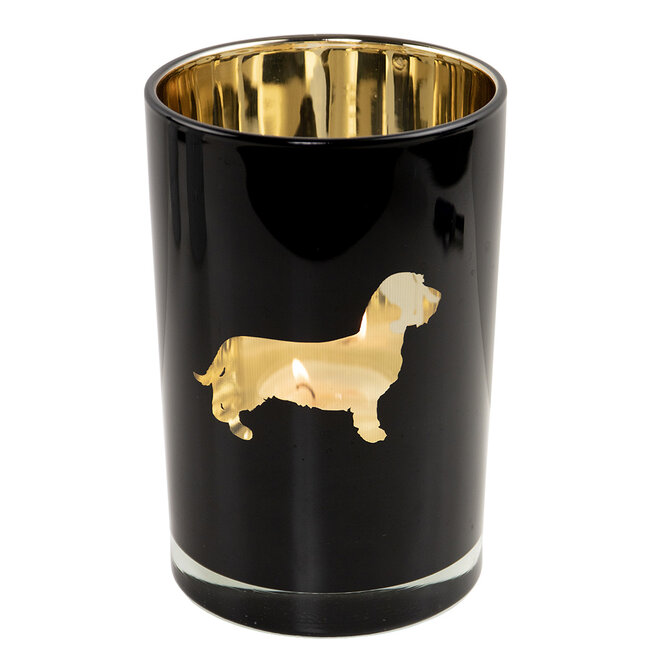Mars & More Theelichthouder silhouet teckel 18cm