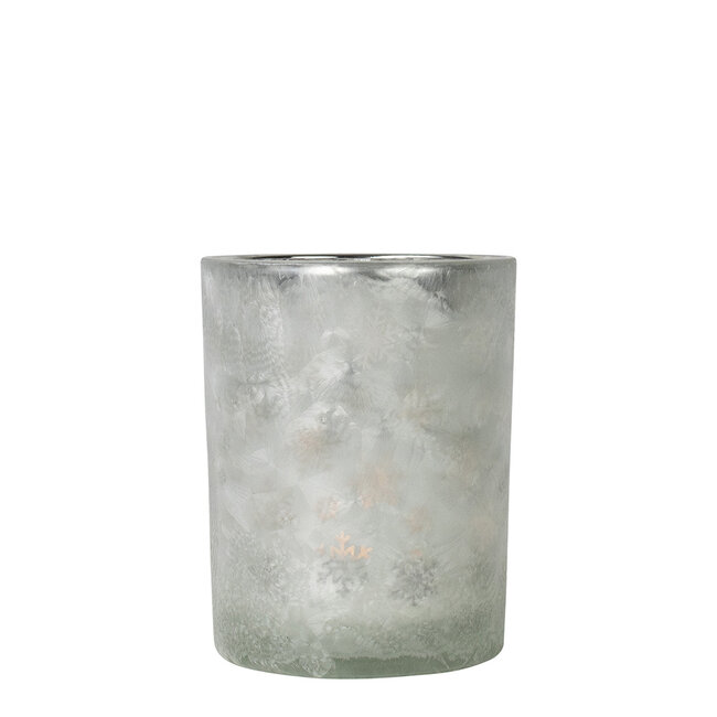 Mars & More Theelichthouder sneeuw wit goud small 8cm*