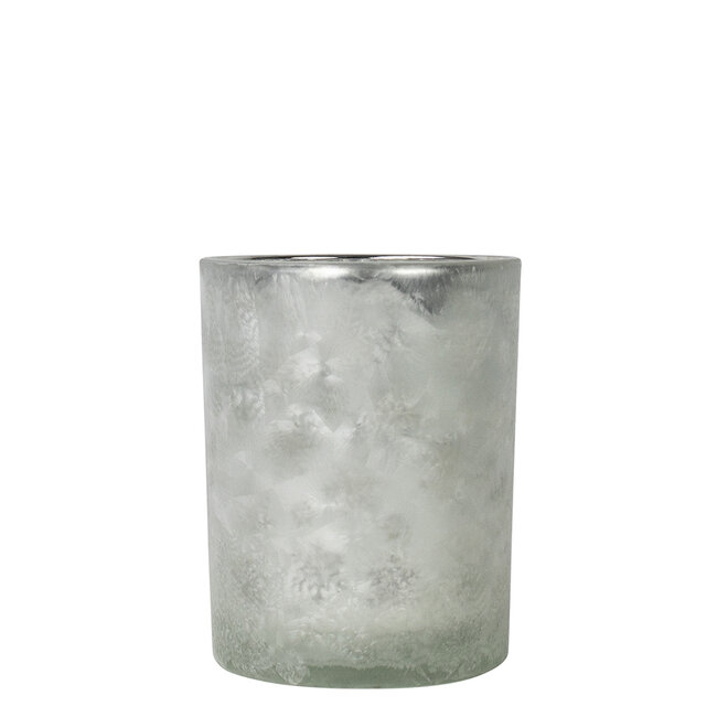 Mars & More Theelichthouder sneeuw wit goud small 8cm*