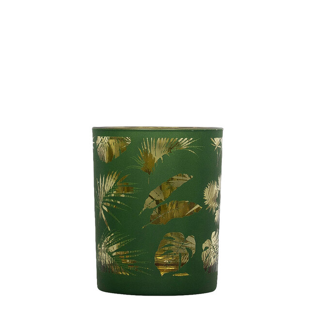 Mars & More *Theelichthouder veren groen small 8cm*