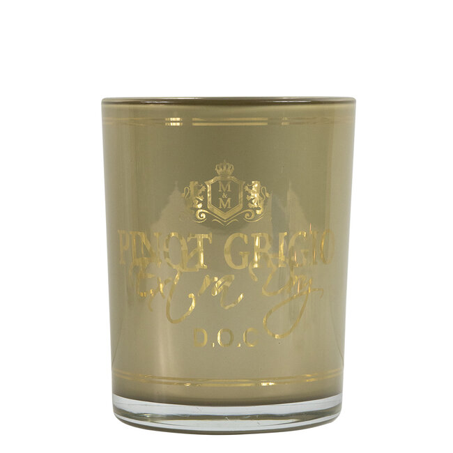 Mars & More Theelichthouder wijn pinot grigio taupe medium 12cm