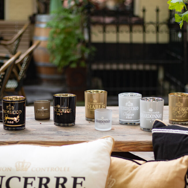 Mars & More Theelichthouder wijn chardonnay wit small 8cm