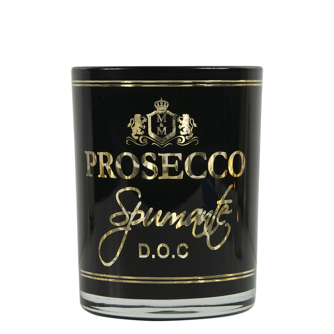 Mars & More Theelichthouder wijn prosecco zwart medium 12cm