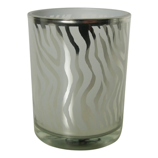 Mars & More Theelichthouder zilver abstract medium 12cm*