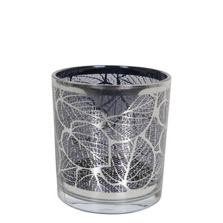 Mars & More Theelichthouder zilver blad small 8cm*