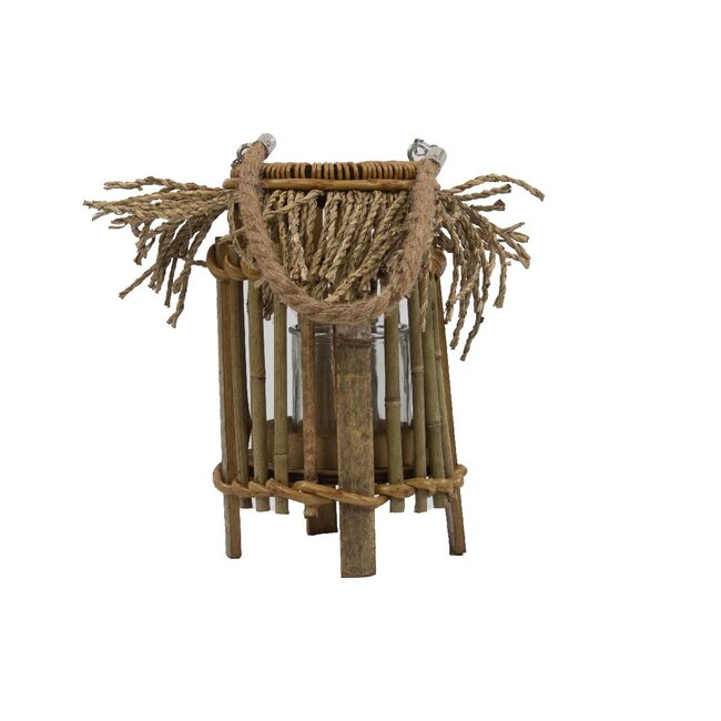 Mars & More windlicht bamboe rafels 31cm