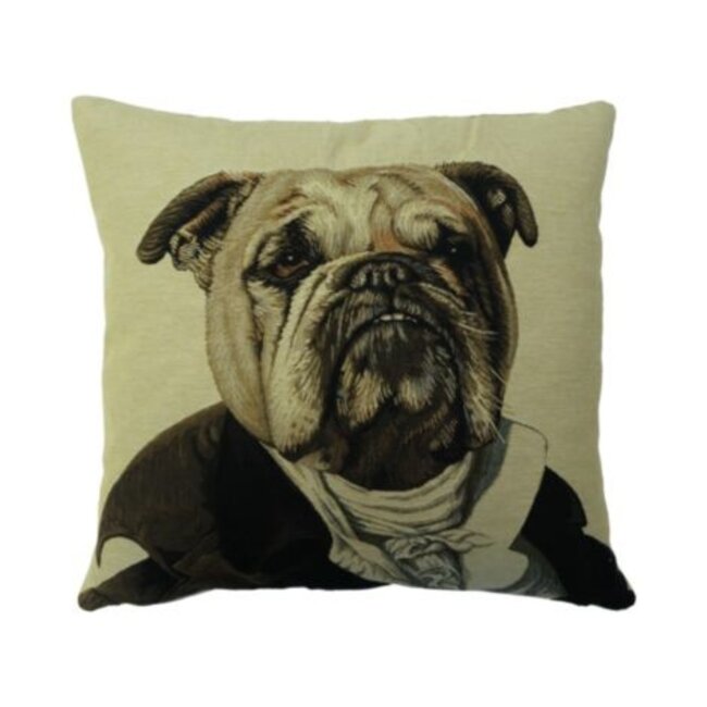 Mars & More gobelin kussen aristo graaf engelse bulldog 45x45cm