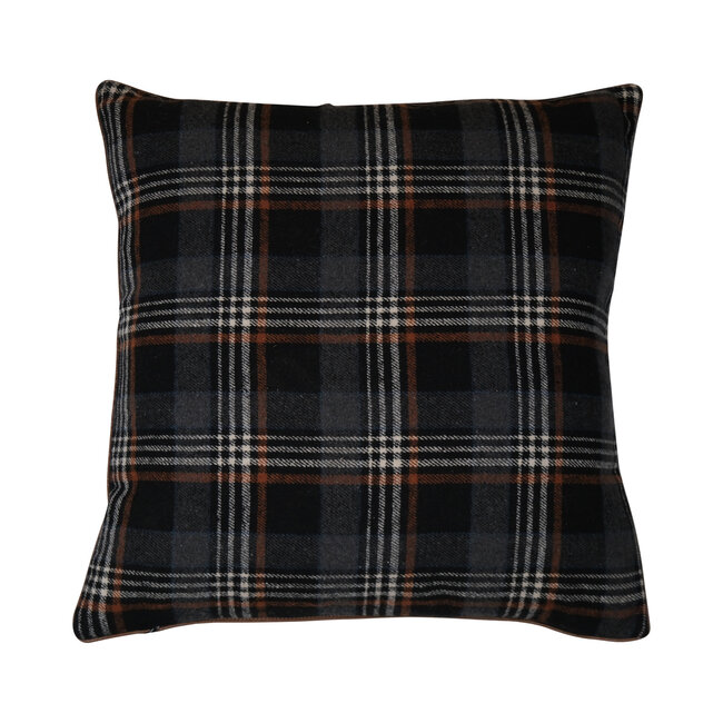 Mars & More kussen ruitjes grijs 45x45cm