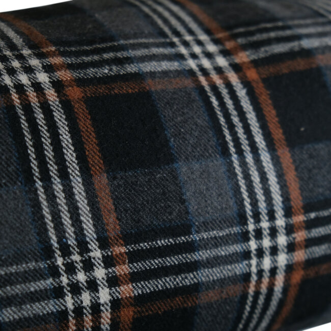 Mars & More rol kussen ruit grijs 20x50cm