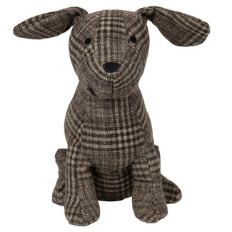 Mars & More Deurstopper Hond zit ruit 21x16x26 cm