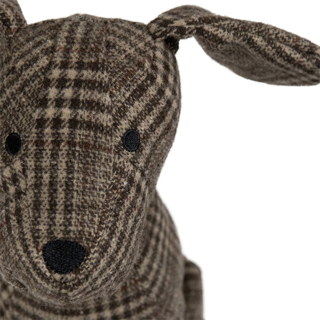 Mars & More Deurstopper Hond zit ruit 21x16x26 cm