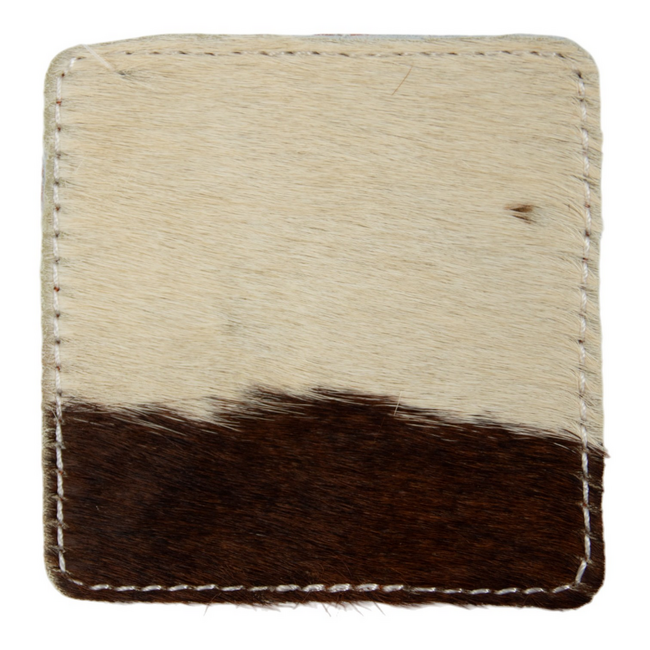 Mars & More onderzetter koe vierkant bruin/wit 9x9cm