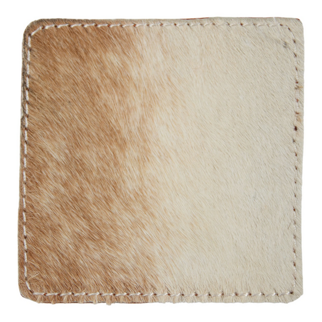 Mars & More onderzetter koe vierkant bruin/wit 9x9cm