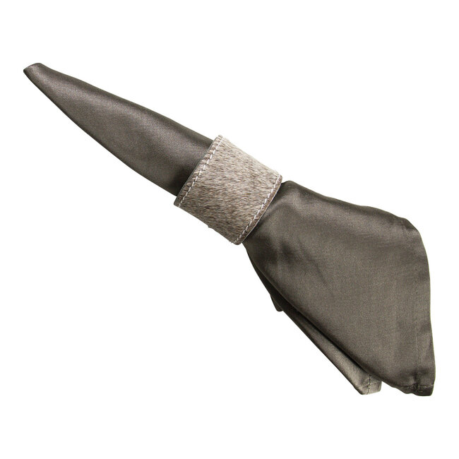 Mars & More servetring koehuid grijs 5cm