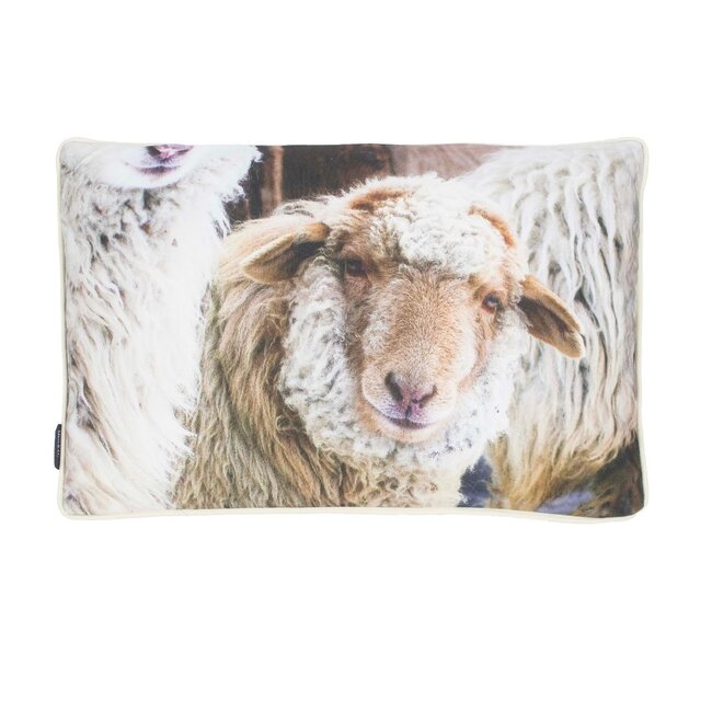 Mars & More Schapen buitenkussen beige 40x60cm