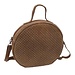 Mars & More crossbody tas suede geweven bruin 30x28x7cm (bos taurus taurus)