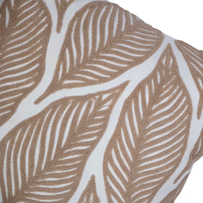 Mars & More Lilou Kussen bladeren roze 45x45cm