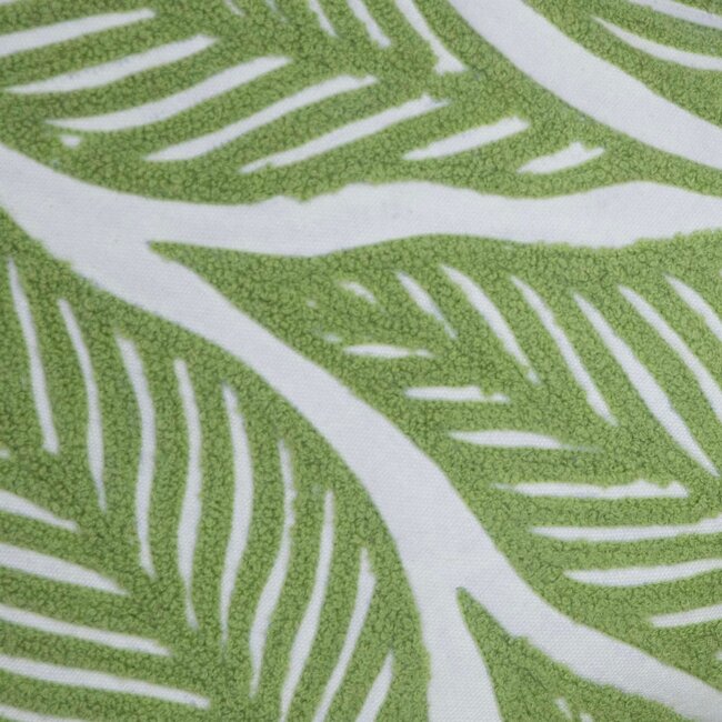 Mars & More Lilou Kussen bladeren groen 45x45cm