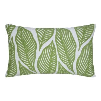 Mars & More Lilou Kussen bladeren groen 30x50cm