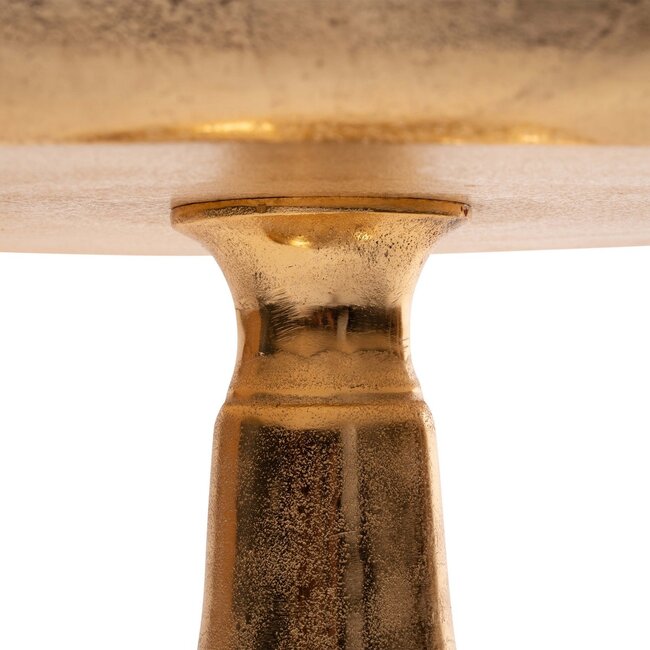 Mars & More dienblad op voet champagne goud 25x25x16cm