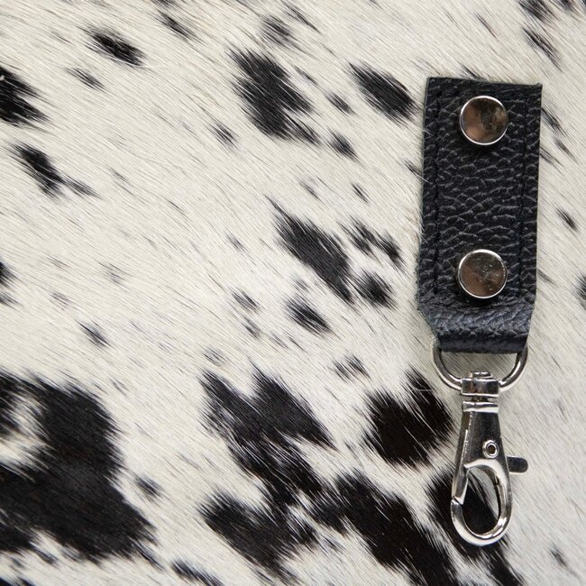 Mars & More handtas koe zwart 46x30x18cm (bos taurus taurus)