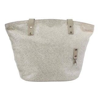 Mars & More handtas koe grijs 46x30x18cm (bos taurus taurus)