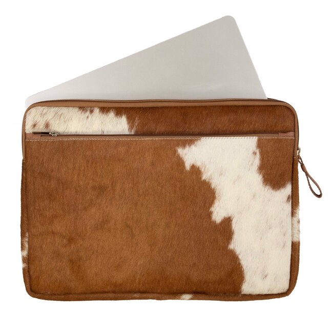 Mars & More laptophoes bruin 15inch 28,5x39cm (bos taurus taurus)