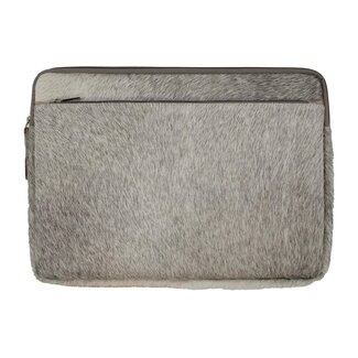 Mars & More laptophoes grijs 15inch 28,5x39cm (bos taurus taurus)