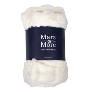 Mars & More Wave plaid gebroken wit 130x180cm