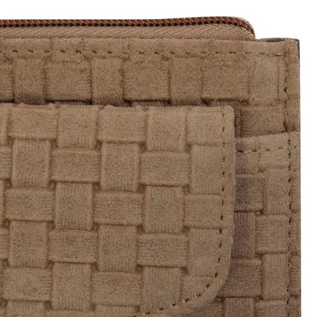 Mars & More etui koe met vakje geweven bruin 20x11cm (bos taurus taurus)