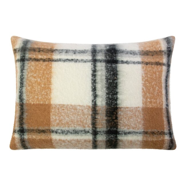 Mars & More Kussen ruit boucle beige 40x60cm