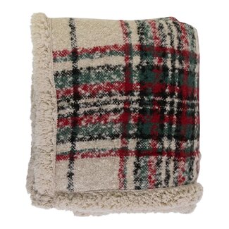 Mars & More Plaid ruit boucle groen 130x170cm