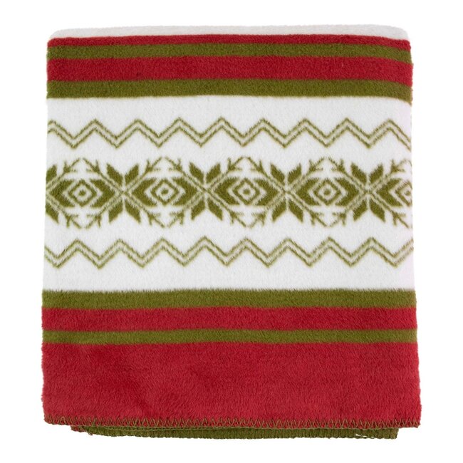 Mars & More Plaid hert rood groen xl 150x200cm