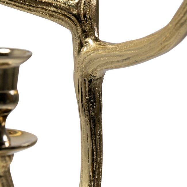 Mars & More Kaarsen Standaard gewei goud 4 h58cm