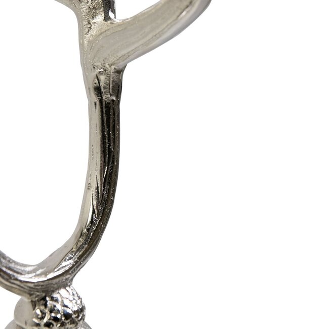 Mars & More Kaarsen Standaard gewei zilver 4 h58 d12x9,5cm