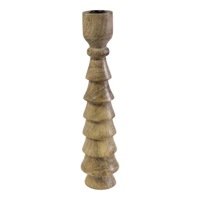 Mars & More Candle Holder mango hout bubbel 30cm