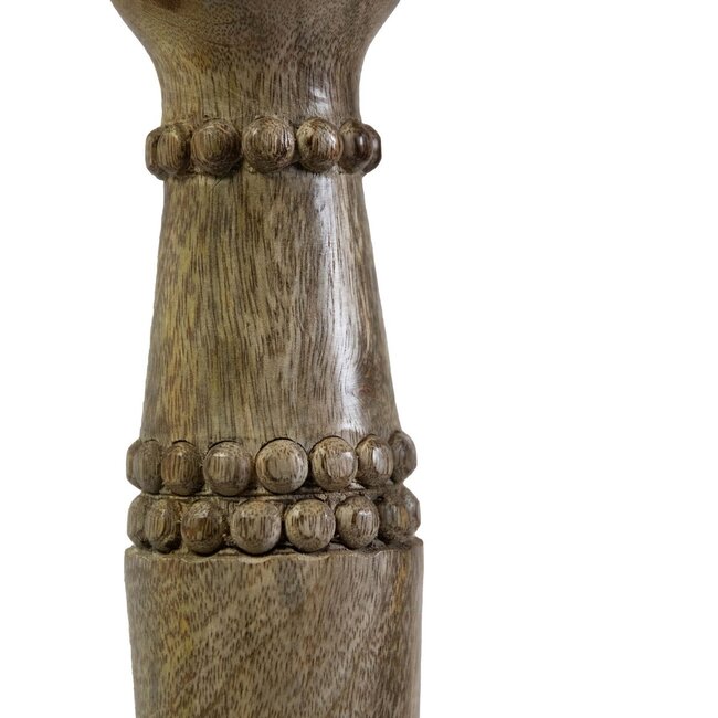 Mars & More Candle Holder mango hout bubbel 30cm